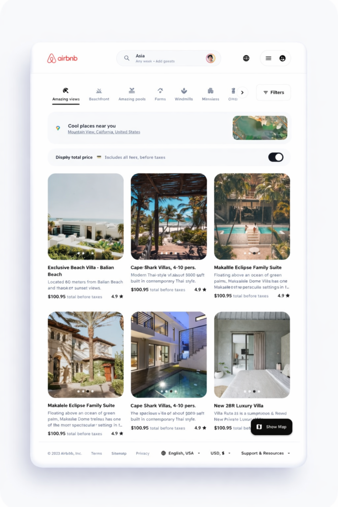 Home 2 Airbnb Asia accommodation search results